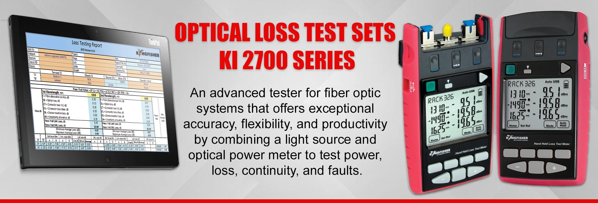 KI 2300 / 2700 Optical Loss Test Sets